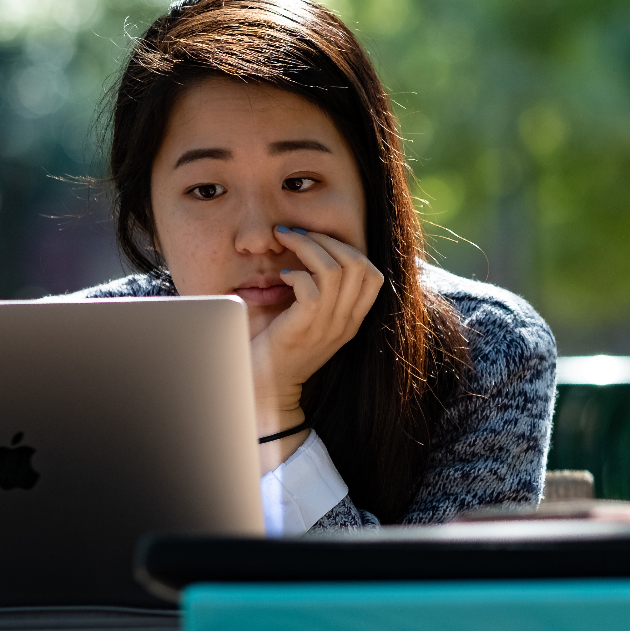 Rice CS Student Studying 