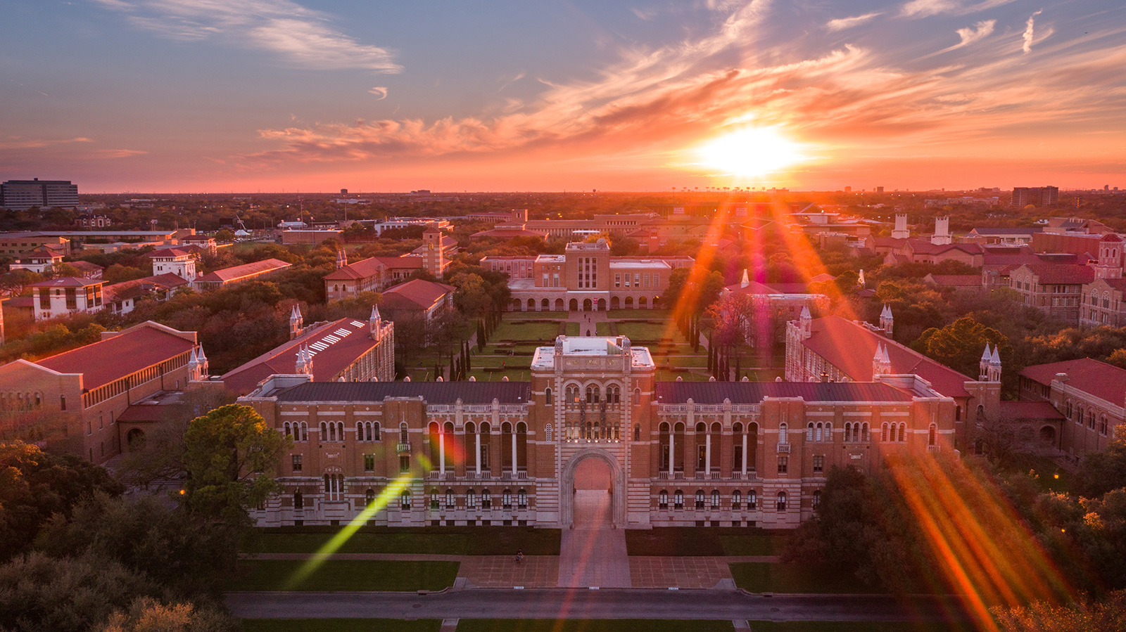 Rice University Campus at Sunset 