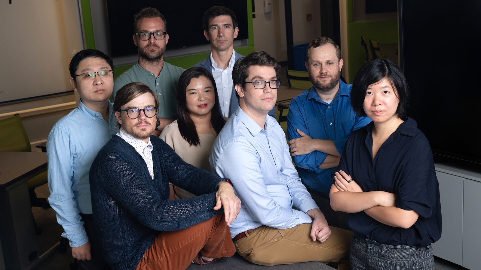 Rice Engineering faculty members stand in a group with other CAREER Award winners