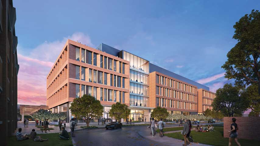 International architecture firm Skidmore, Owings & Merrill (SOM) is lead architect for the new building. Houston’s Scientia Architects is consulting on laboratory design. Completion is expected in 2023.